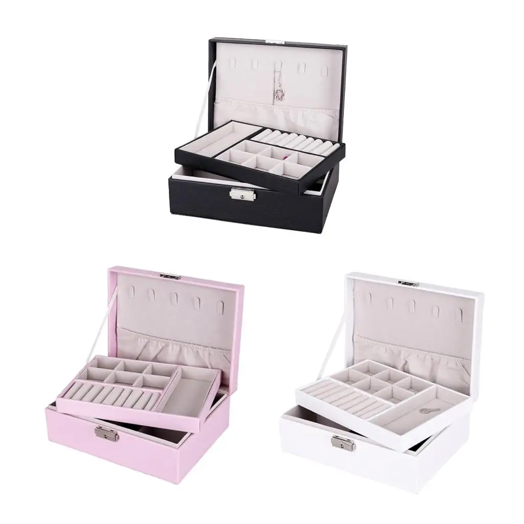 

Jewelery box Jewelery box with 2 levels, black / pink / white optional