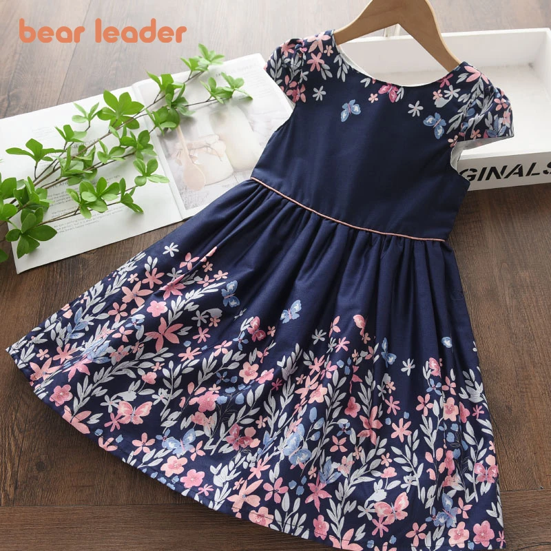 

Bear Leader Girls Flowers Dresses New Summer Kids Baby Flowers Costumes Children Fashion Sleeveless Vestidos Casual Outfit 3-8Y