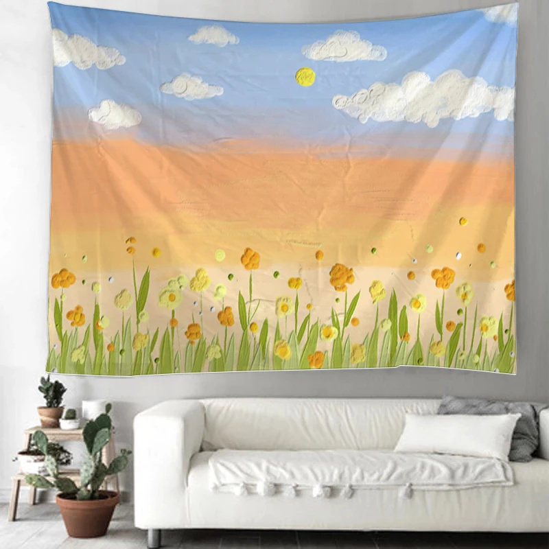 

Гобелен, эстетическое украшение для дома, европейская картина маслом, настенные художественные обои, гобелены, Подвесные Украшения для ком...