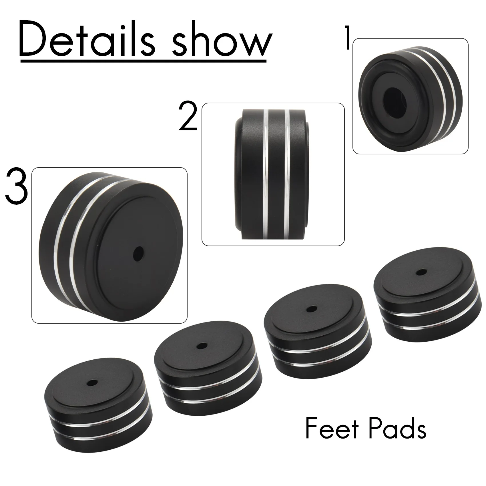 4 шт. 40 х2 0 мм алюминиевый HiFi усилитель динамик изоляционная подставка