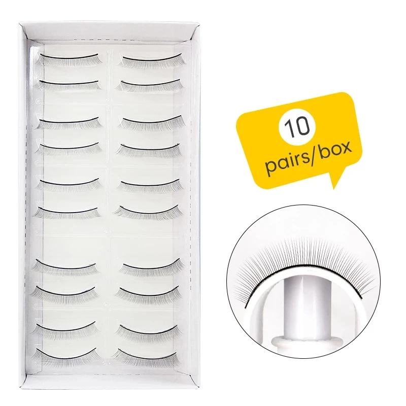 

10pairs/box Training Practice Eyelashes for Eyelash Extension Beginners Use Practice Lash Extension Quality Full Strip Lashes