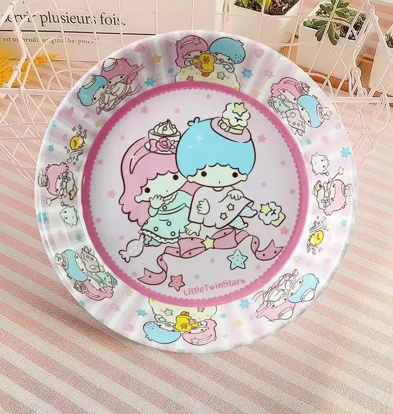 Sanrio Meileti Yuguigou Kuromi тарелка мультяшный милый диск с фруктами уродливая рыбка