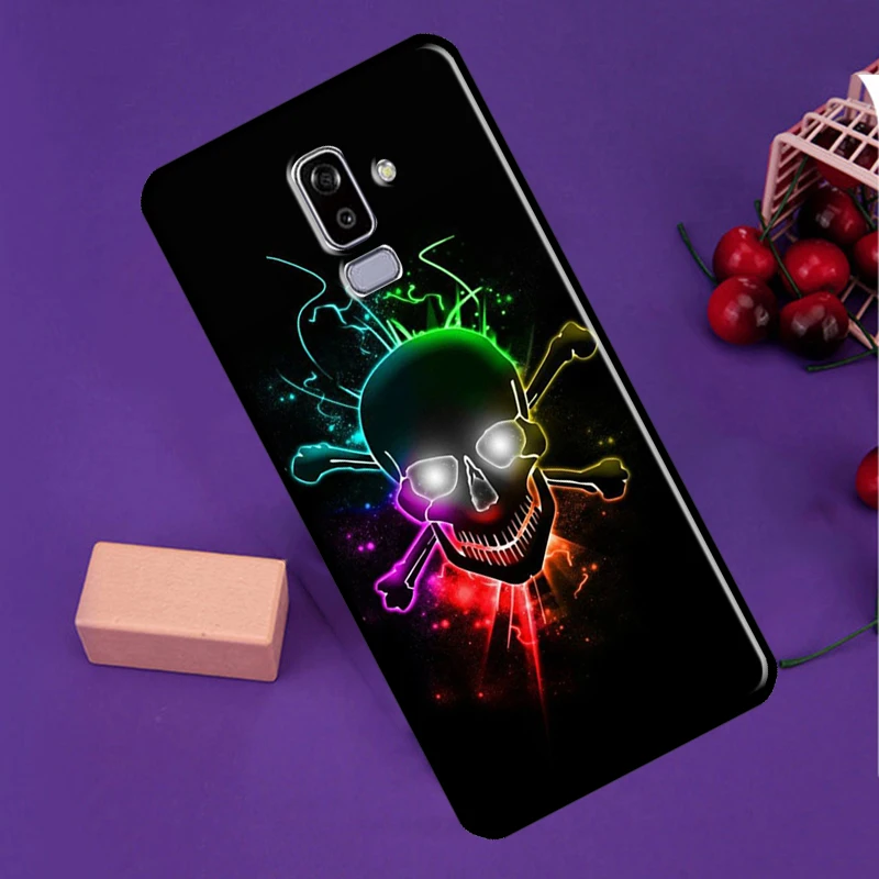 Чехол для телефона Cool Spooky Skull Face для Samsung Galaxy J3 J5 J7 2017 J1 A5 A3 2016 J8 J4 J6 Plus A6 A8 A7 A9 2018 и др.