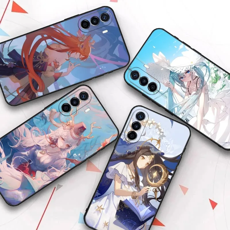 

Чехол для телефона Genshin Impact Beelzebul Yae Miko для Huawei P50 P10 P20 P30 P40 P9 Pro Plus P8 2022 Psmart