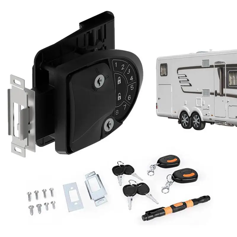 

1pcs RV Lock Wireless Keyless Camper Car Push Lock RV Caravan Boat Anti-Theft Deadbolt Access Control System