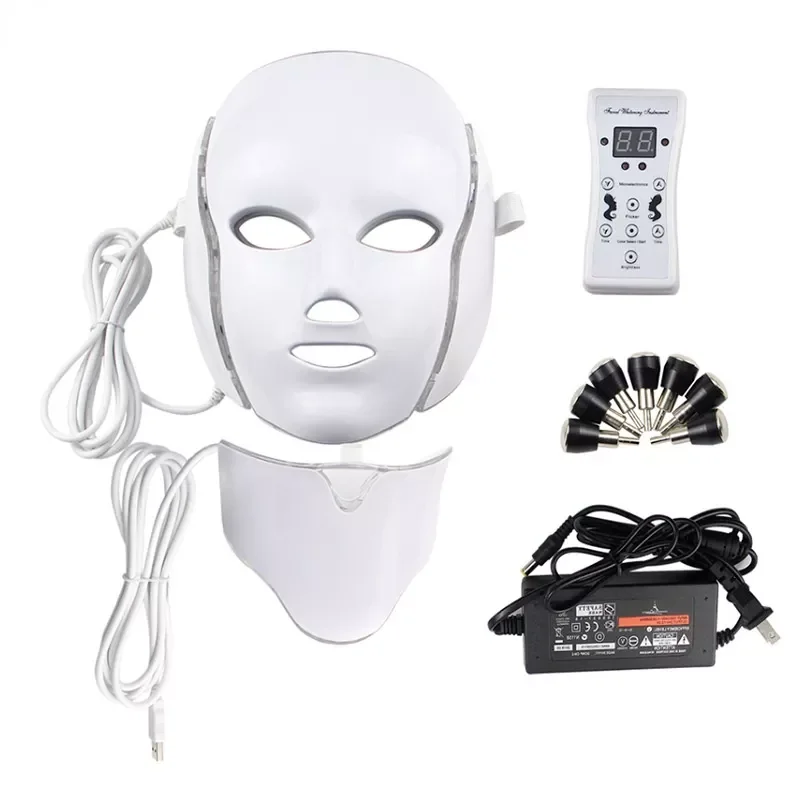 

Светодиодная маска для лица VIP Link, 7 цветов светильник вая фотонная терапевтическая маска для омоложения и осветления кожи, устройство для с...