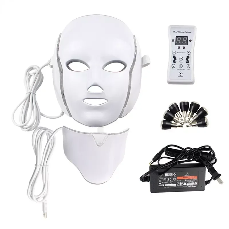 

VIP Link Dropshipping LED Facial Mask 7 Colors Light Photon Therapy Mask Skin Rejuvenation Brightening Skin Shrink Pores Device
