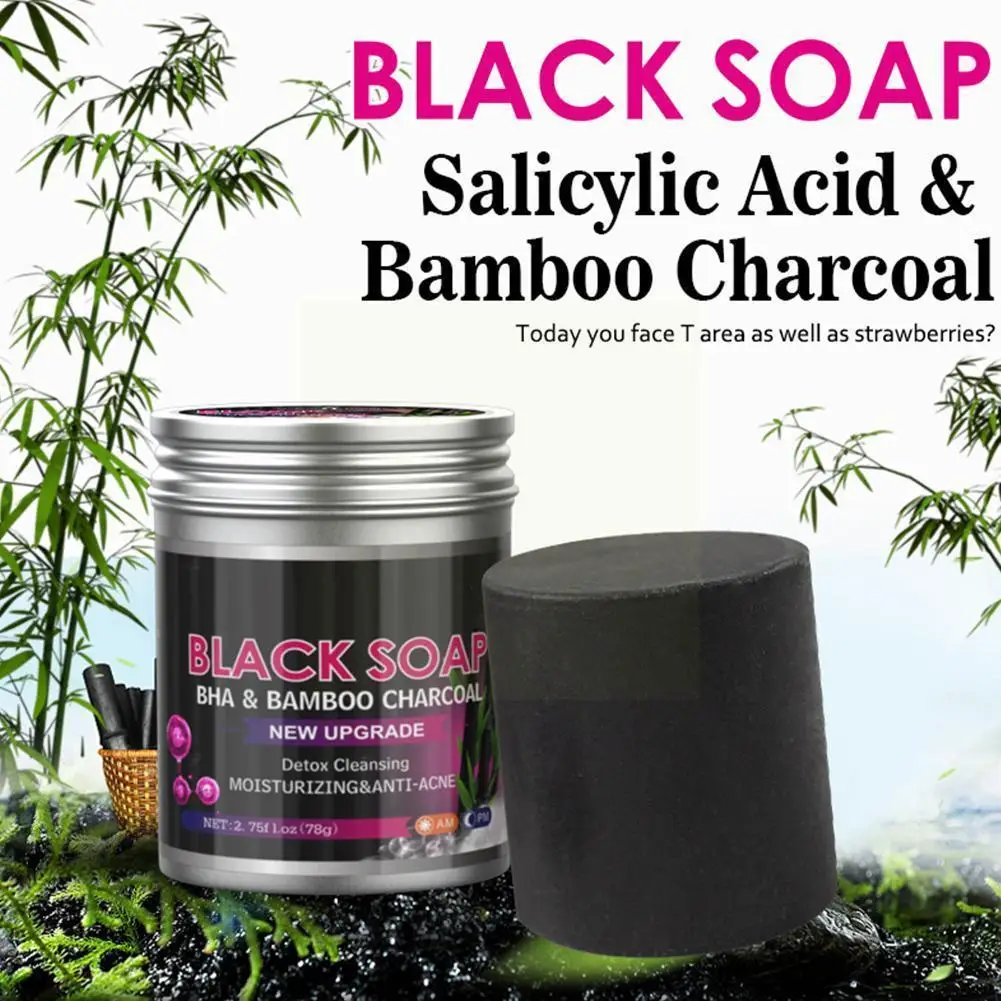 

Africa bamboo charcoal WHITEN SKIN whitening facial cleanser Face lightening Soap Salicylic Acid For Acne Blackhead brighte E6A8