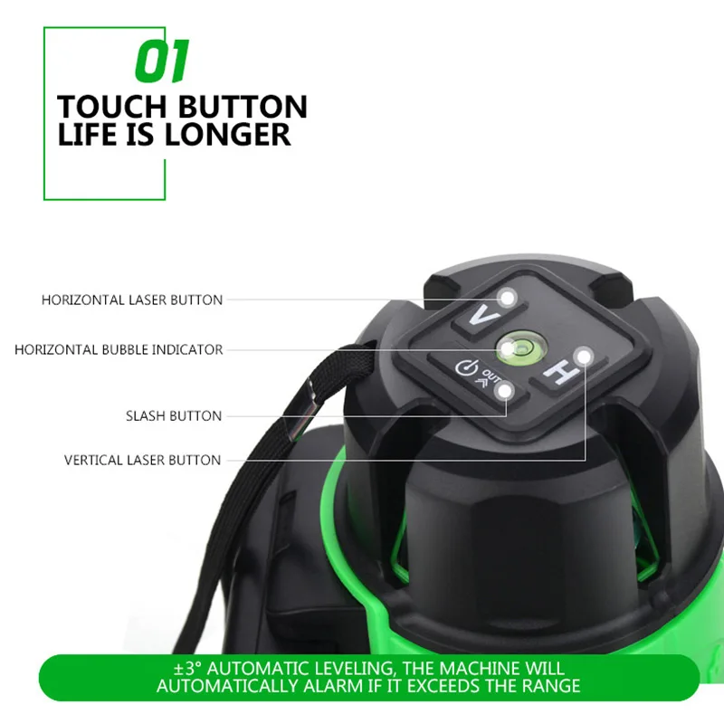 5-линейный лазерный инфракрасный уровень высокоточный автоматический прибор для