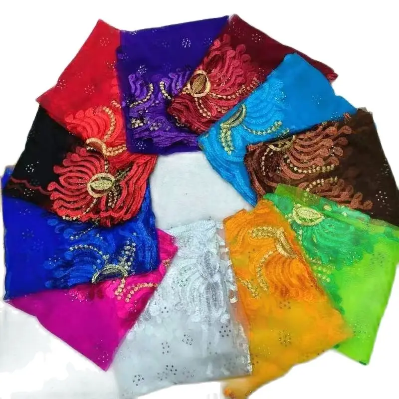 free shipping  Latest African Muslin Islamic Hijab Dubai Ramadan Net Sequin Embroidery Scarf Pashmina Extremely Soft TurbanWomen