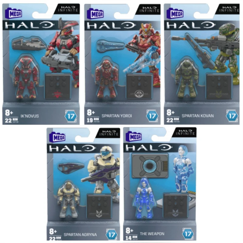 

Anime Mega Bloks Construx Halo Universe Heroes Series 17 Spartan Yoroi Kovan Agryna Brute Chieftain Ik'novus DEFECTS Blocks Toys