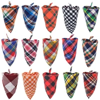 cat accessories pet triangle scarf baby dog saliva plaid dog accessories for small dogs pet accessories