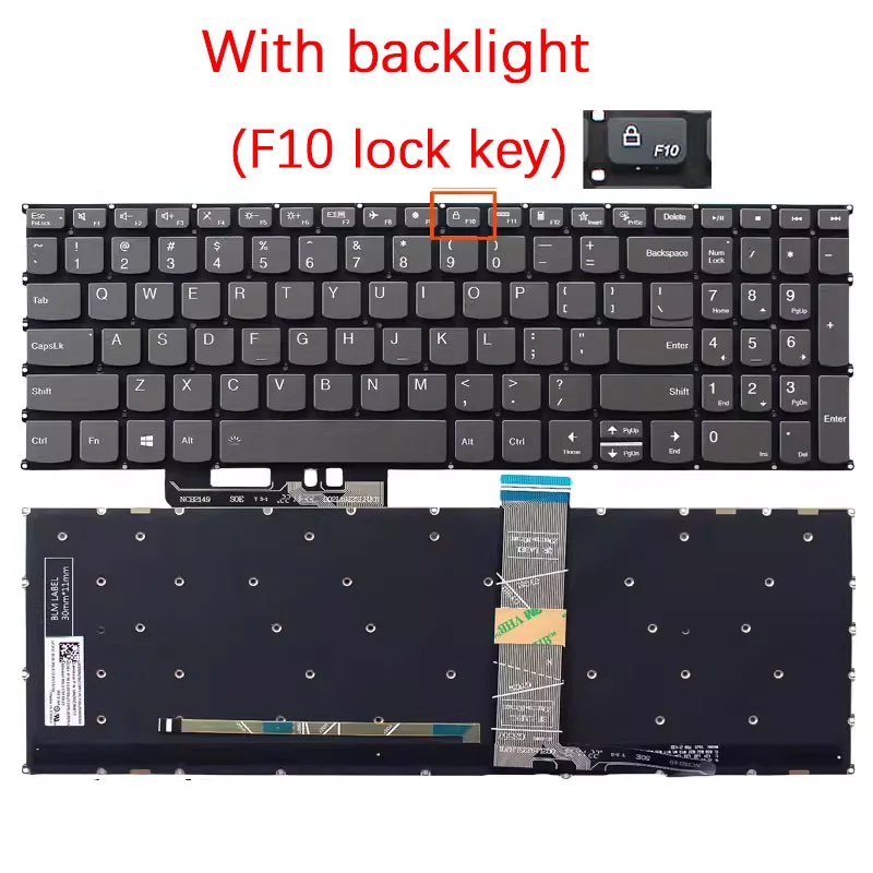 Новая клавиатура для ноутбука Lenovo IdeaPad slim 3 15IRU8 Air 15IIL 2020 15ARE 2021 15 IAL7 2022 (ключ