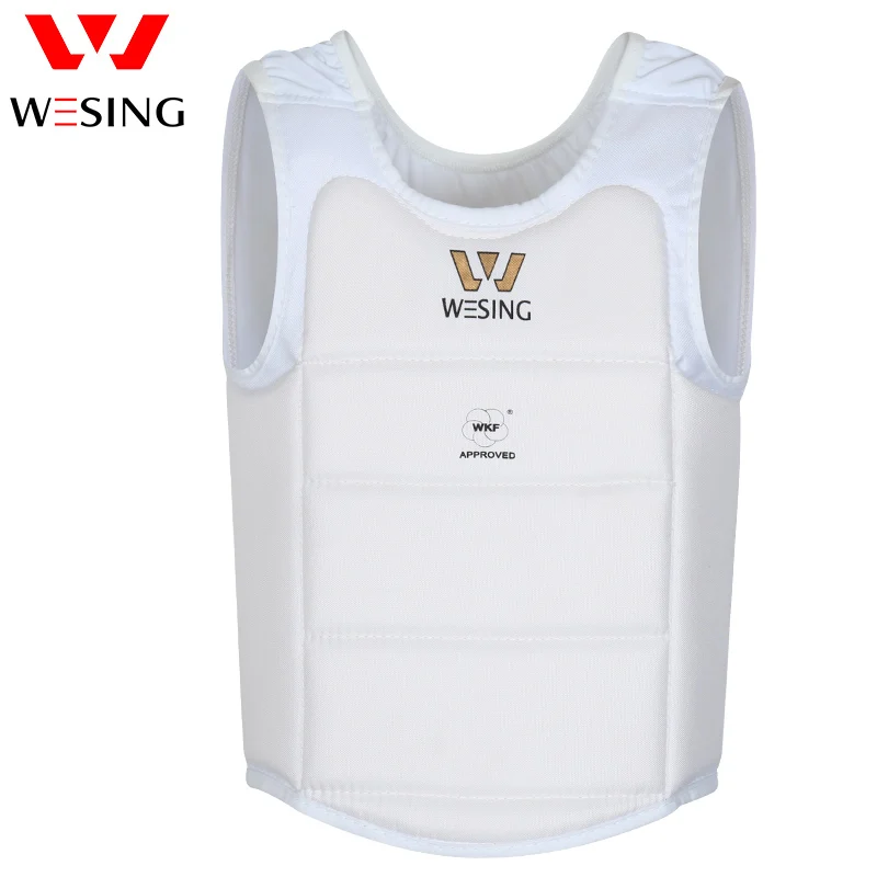 WESING Karate Chest Protector for Men WKF Approved Karate Chest Guard for Adults Training Chest Guard Karate Vest Competition