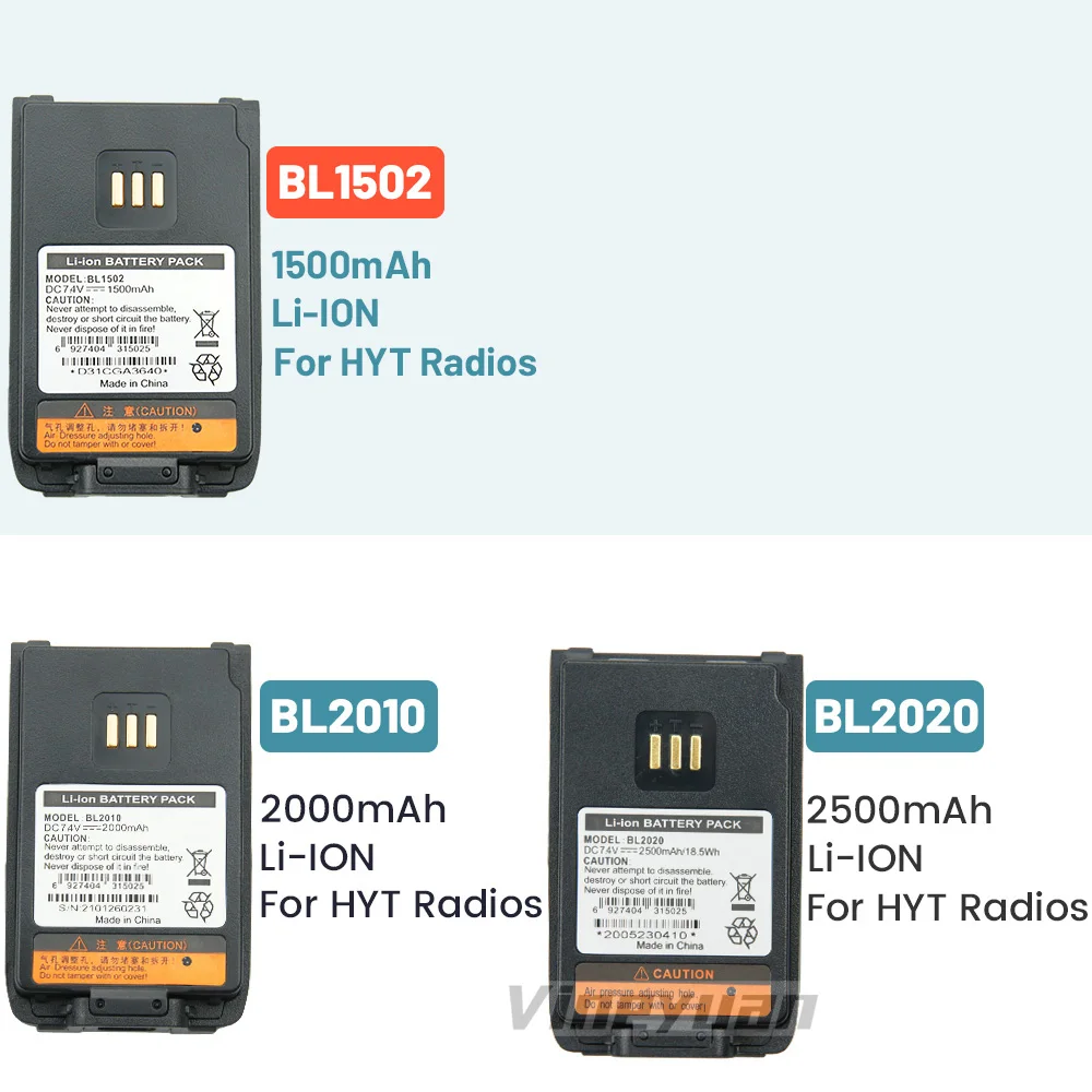 Литий-ионный аккумулятор HYT BL2010 BL1502 для Hytera UL913 PD562 PD502 PD682G