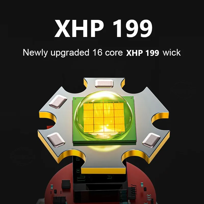 Новейсветильник мощный яркий светодиодный фонарик XHP199 высокомощный