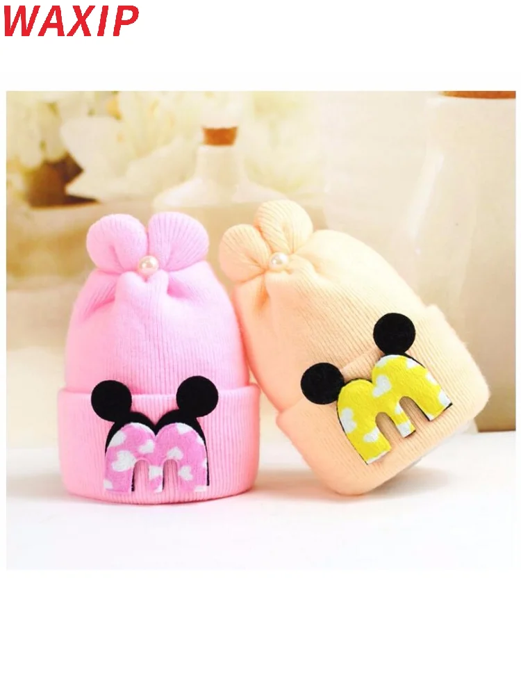 4 цвета зимняя трикотажная Милая Женская Шапка-бини | Детская одежда и обувь