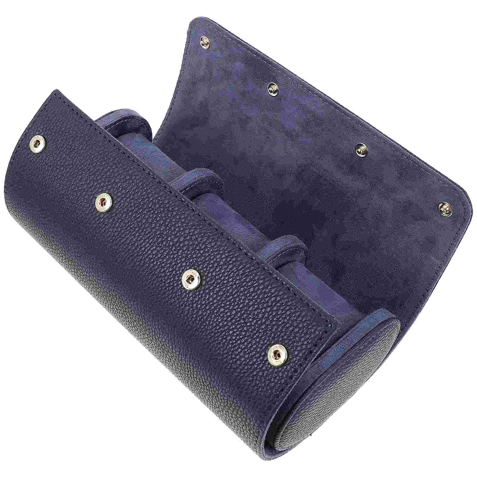 

1pc Stylish PU Watch Storage Box Velour Watch Box Watch Organizing Box