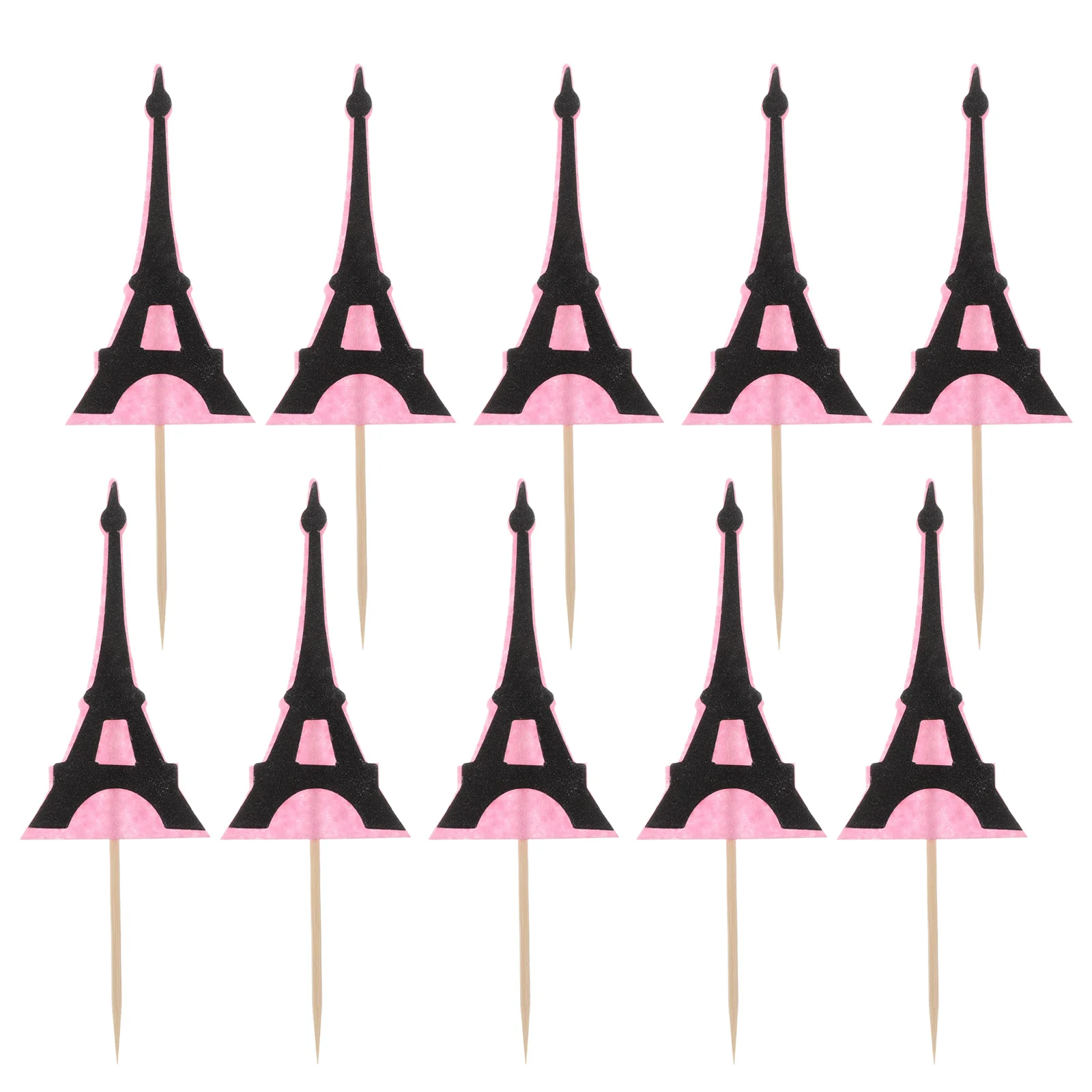 

Cake Eiffel Tower Birthday Cupcake Topper Paris Toppers Picks Party Decorations Inserting Decor Dessert Themed Centerpiece Happy