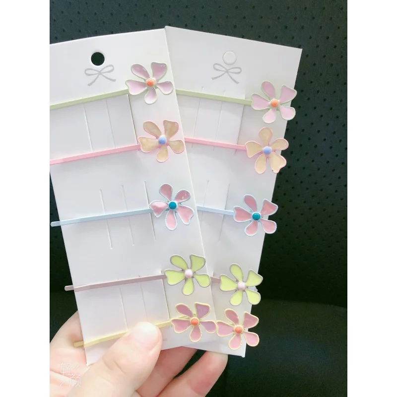 

Korean Cream Barrettes Glaze Flowers Girl Cute Hair Clips Hair Accesories Hairdress for Women Girls New