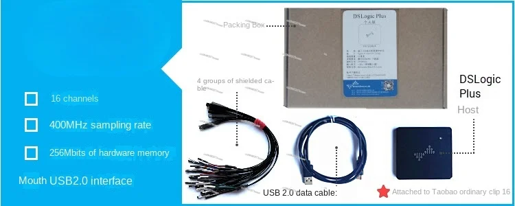 Помощник отбора проб полоса пропускания выборка до 400 м 16 каналов 5X Saleae