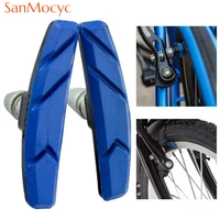 1 pair durable bicycle cycling bike brake holder pads shoes blocks v brake holder shoes rubber blocks durable cycling accessorie