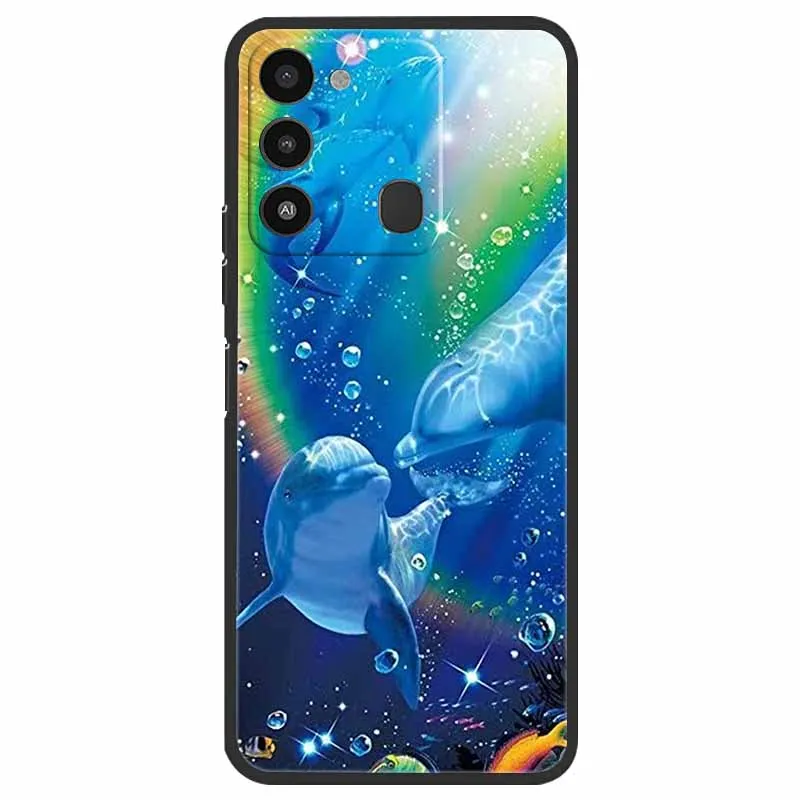Чехол-бампер для Tecno Spark GO 2022 Мягкая силиконовая задняя крышка из ТПУ 8C 8 C чехол s