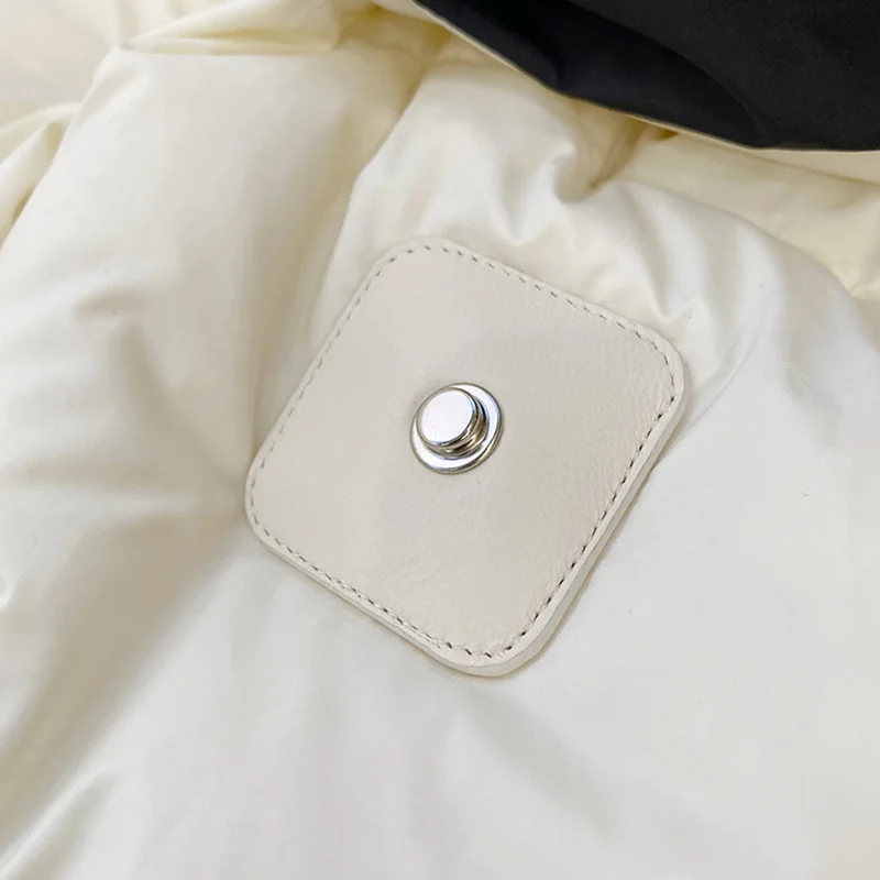 Lady Fashion Down Coats 2023 New High Quality White Goose Down Thick And Warm Crop Jacket HA5237