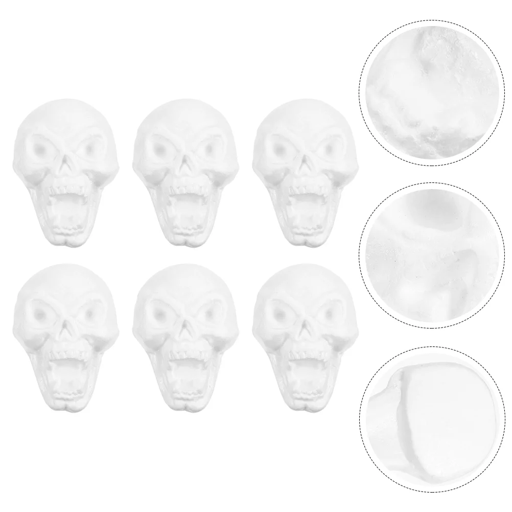 

Черепа самодельные поделки гримаса пенопластовое украшение Хэллоуин ремесло полистирол белый земляной жуткий Декор блоки квадраты кубиче...