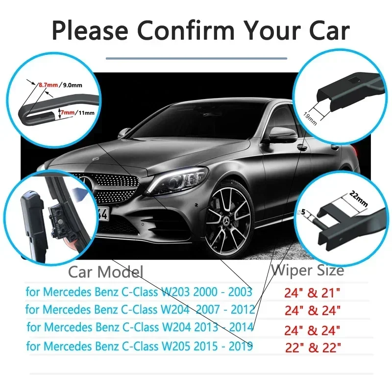 Для Mercedes Benz C-Class W203 W204 W205 C-Klasse C180 C200 C220 C250 C300 Щетка стеклоочистителя Автомобильные