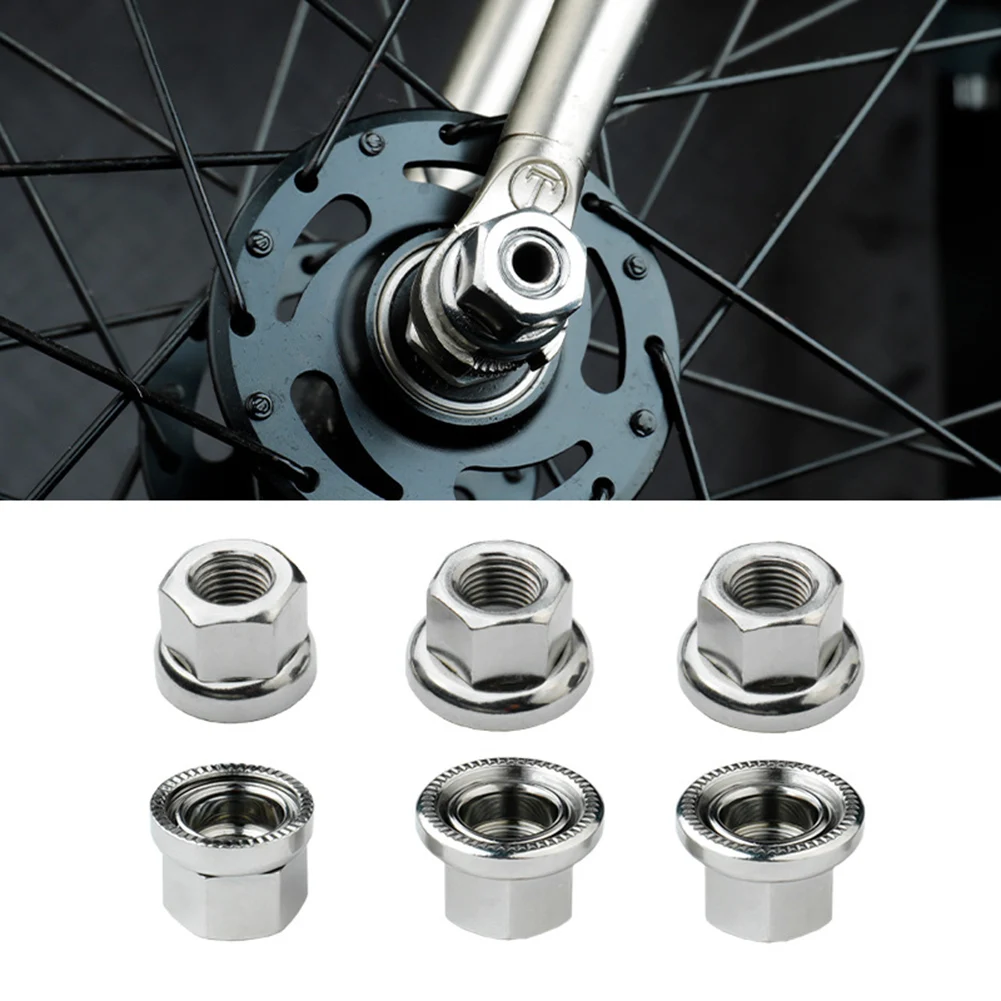 

2pcs M9/M10 3/8 Bike Track Wheel Nuts Bicycle Hub Nuts Wheels Hub Axle Integrated Washer Front Rear Hub Fixing For Fixing Gear