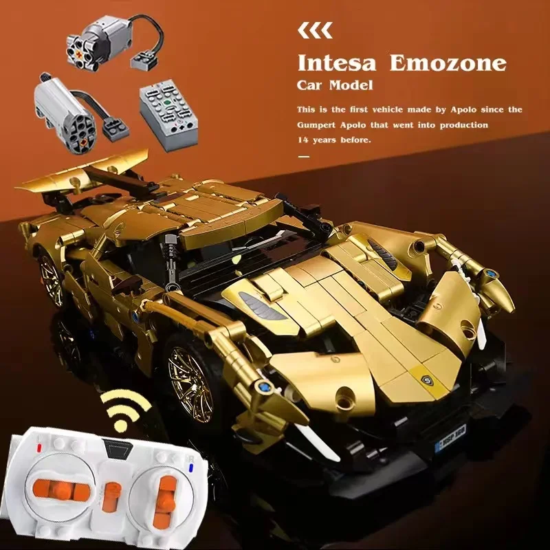

high tech Expert 1057PCS Apolloed Racing Sport Car Model Building Blocks City Gull Wing Door Speed Vehicle Bricks MOC Toys Gift