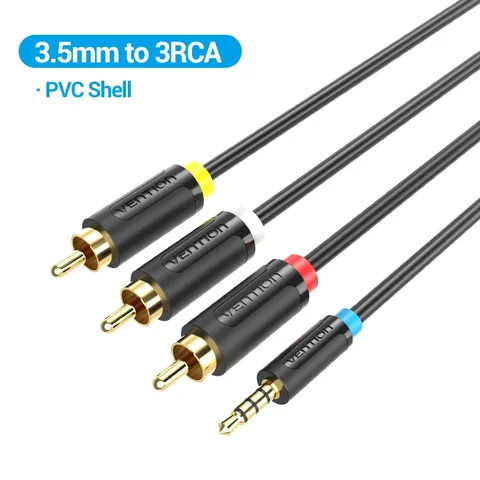 Кабель Vention 3.5 мм на 3 RCA