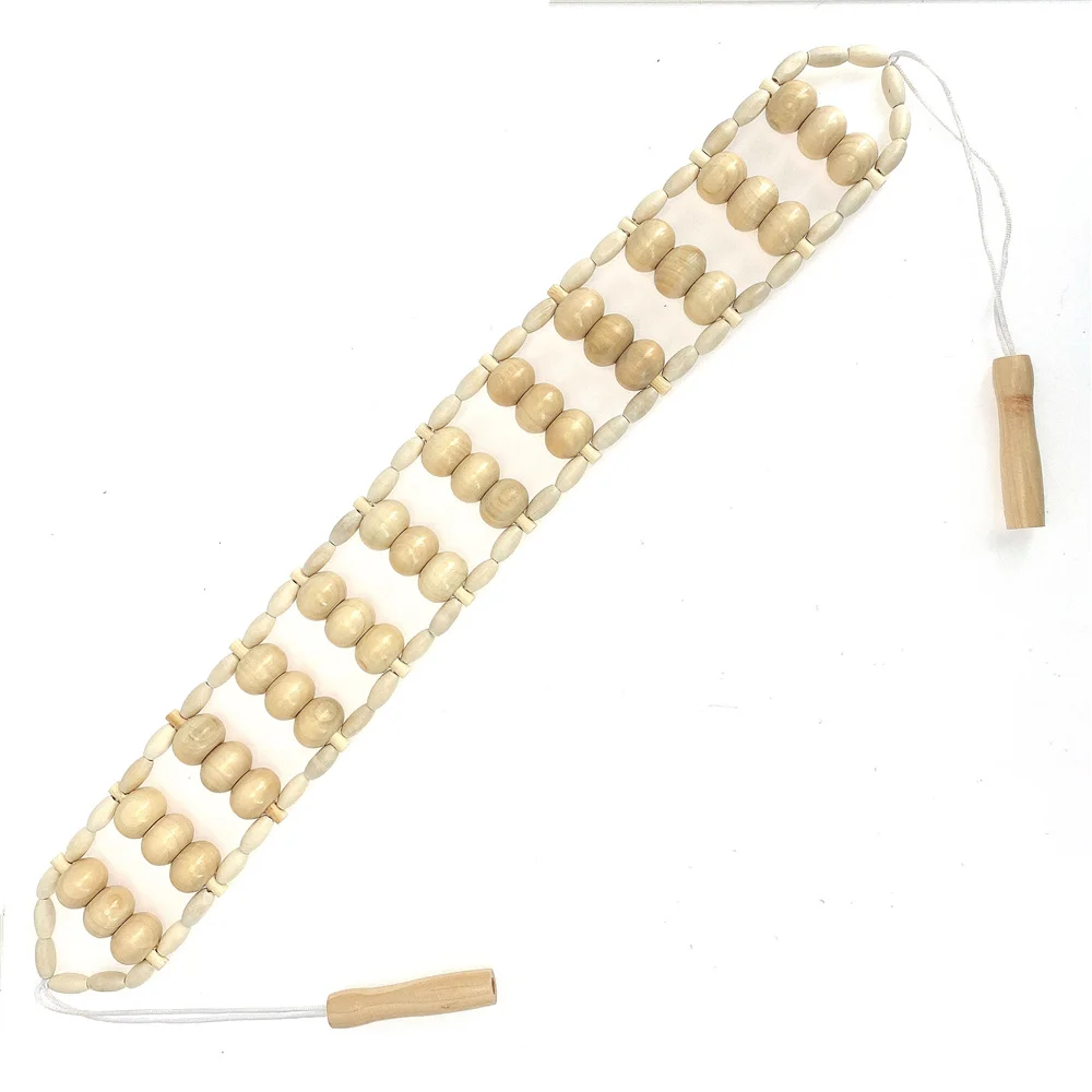 

Wood Therapy Massager Massage Roller Handmade Massage Roller Rope Wooden Massager Tool For Body Muscle Pain Relief