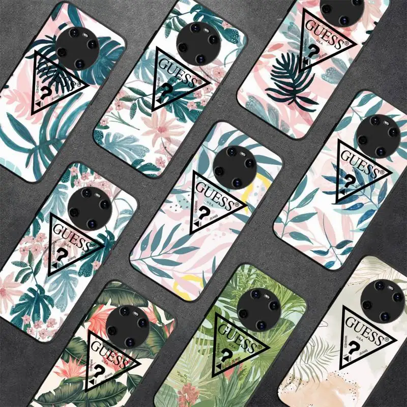 

Palm Tree Leaves Plant Flower Brand GUESS Phone Case For Huawei Y5 Y62019 Y52018 Y92019 funda case for 9prime2019