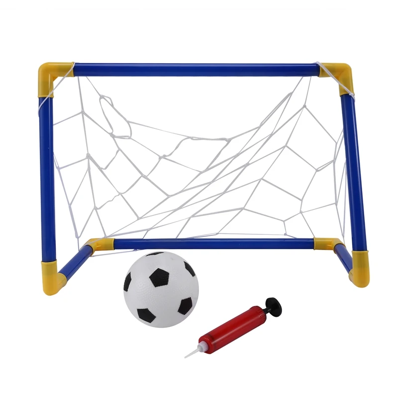 

Folding Mini Football Soccer Goal Post Net Set With Pump Kids Sport Indoor Outdoor Games Toys Child Birthday Gift Plastic