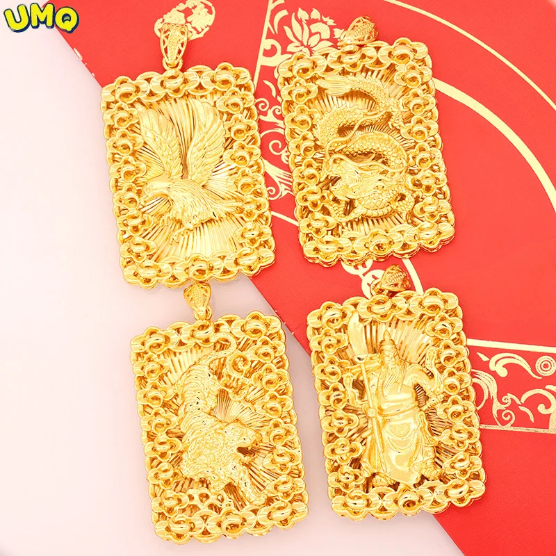 

Copy 100% Real Gold 24k 999 Cloud Wealth Attracting Pendant 999 Genuine and Fake Colorless New Fashion Pure 18K Gold Jewelry