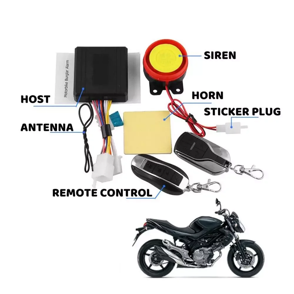 Motorcycle Anti-theft Alarm Universal Accessories Remote Control Engine One-button Start One-way Anti-theft enlarge