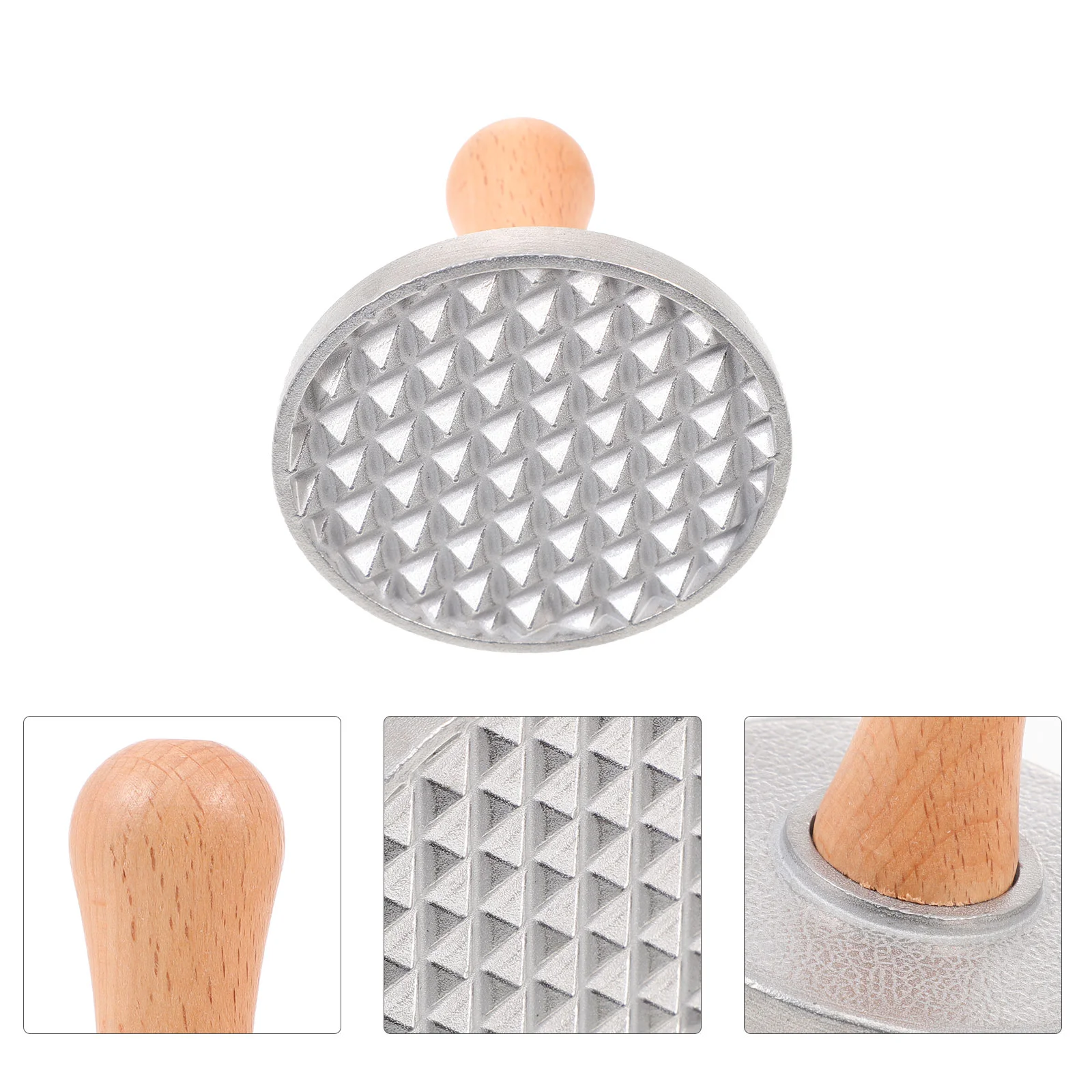 

Sherchpry Biscuit Pressing Molds Cookie Metal Cookie Press Wooden Handle Embosser Stamp Fondant Making Presser Zinc Alloy Cookie