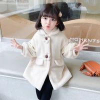 girls coat jacket cotton%c2%a0outwear overcoat 2022 flowers warm thicken plus velvet winter breathable childrens clothing