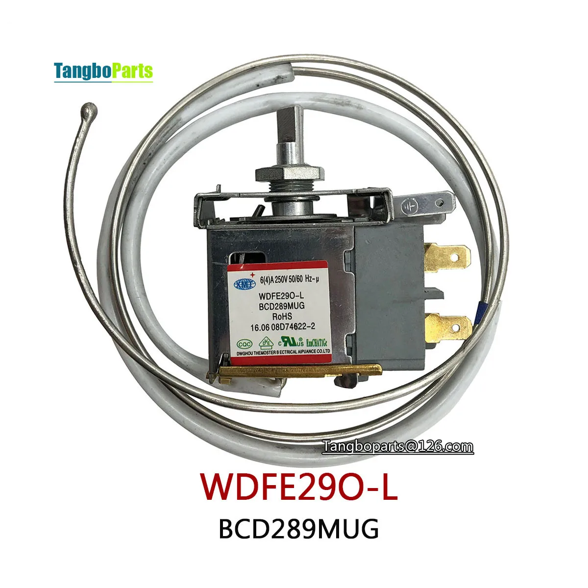 

Temperature Control Middle Installation 2PIN WDFE290-L WDFE29O-L BCD289MUG Thermostat For Aucma Refrigerator Freezer