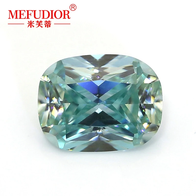 

Green Loose Moissanite Diamond Gemstones Cushion Cut With GRA Certified Stones Customized D Color VVS1 Jewelry Accessories