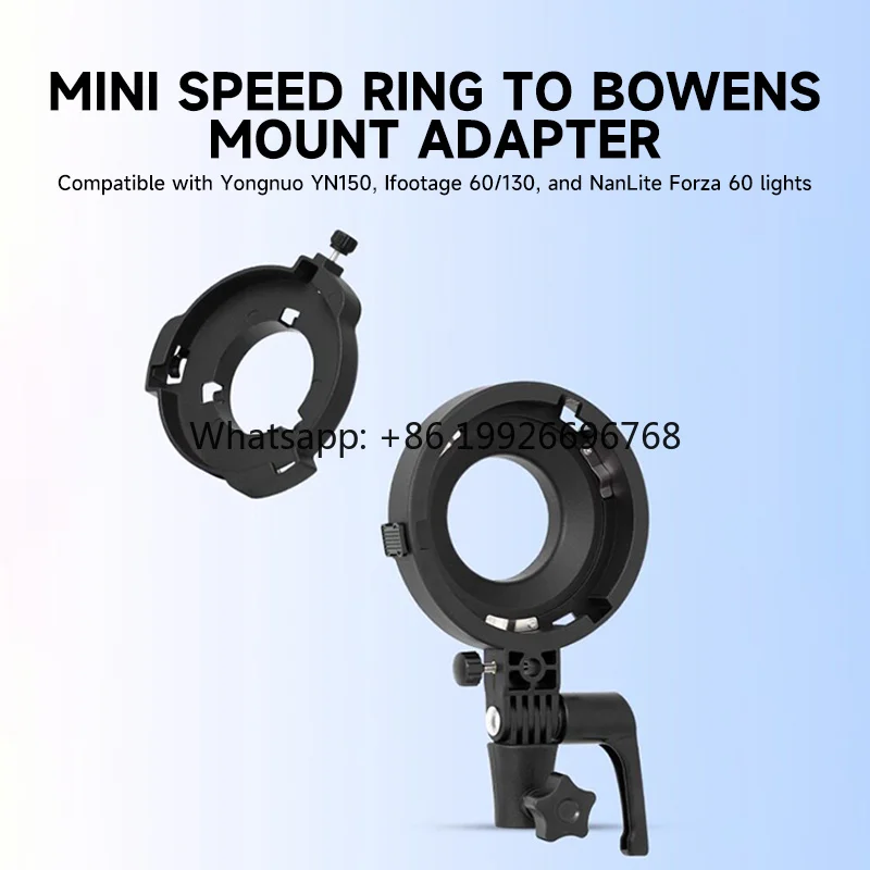 Фото Металлический комплект для фотосъемки MB01 MB02 Mini Mount Bowens Adapter Quick Setup YONGNUO YN150 IFOOTAGE 60/130 №1