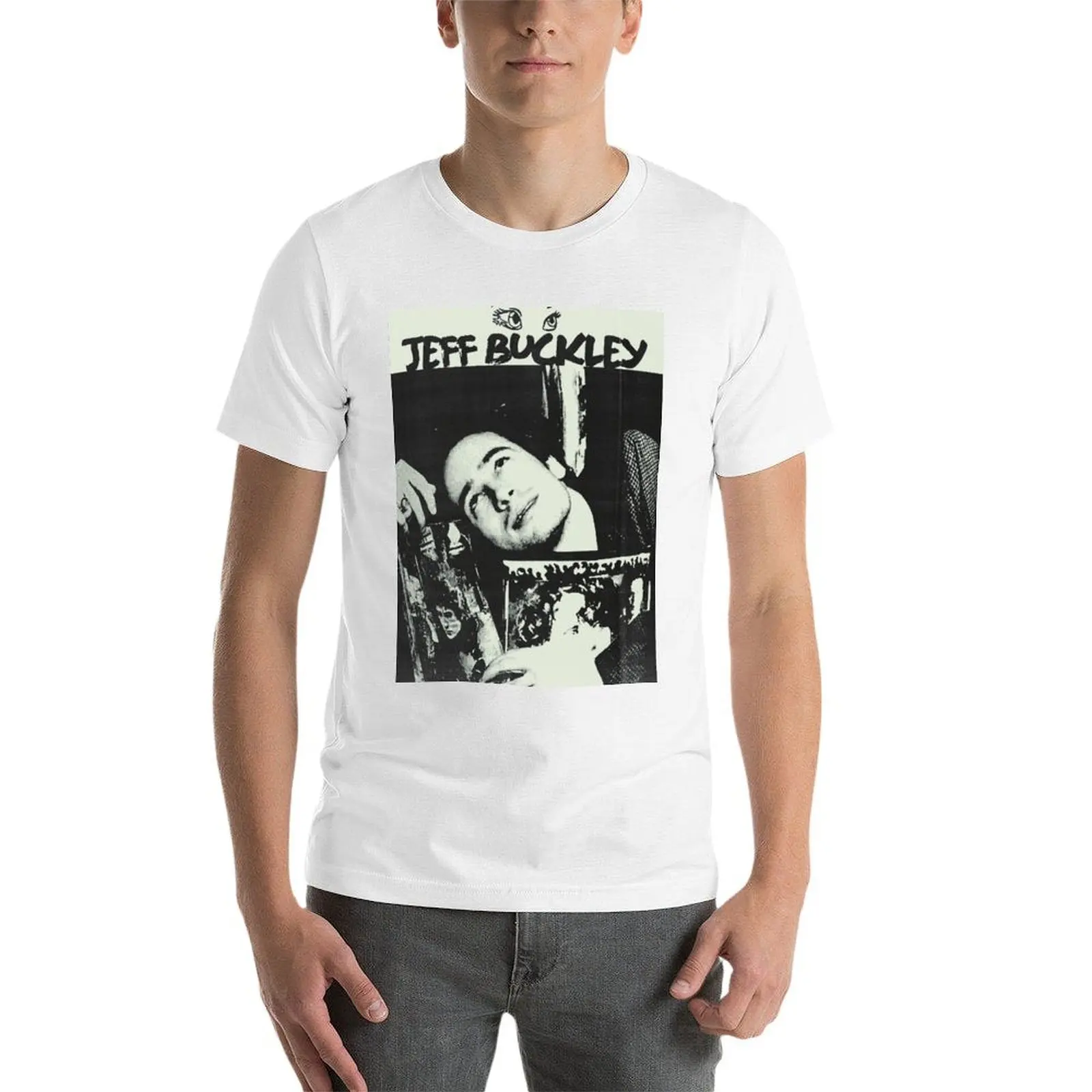 Фото Футболка Jeff Buckley, забавные футболки, хлопковые футболки с рисунком для мужчин, незаменимая футболка, футболка №4