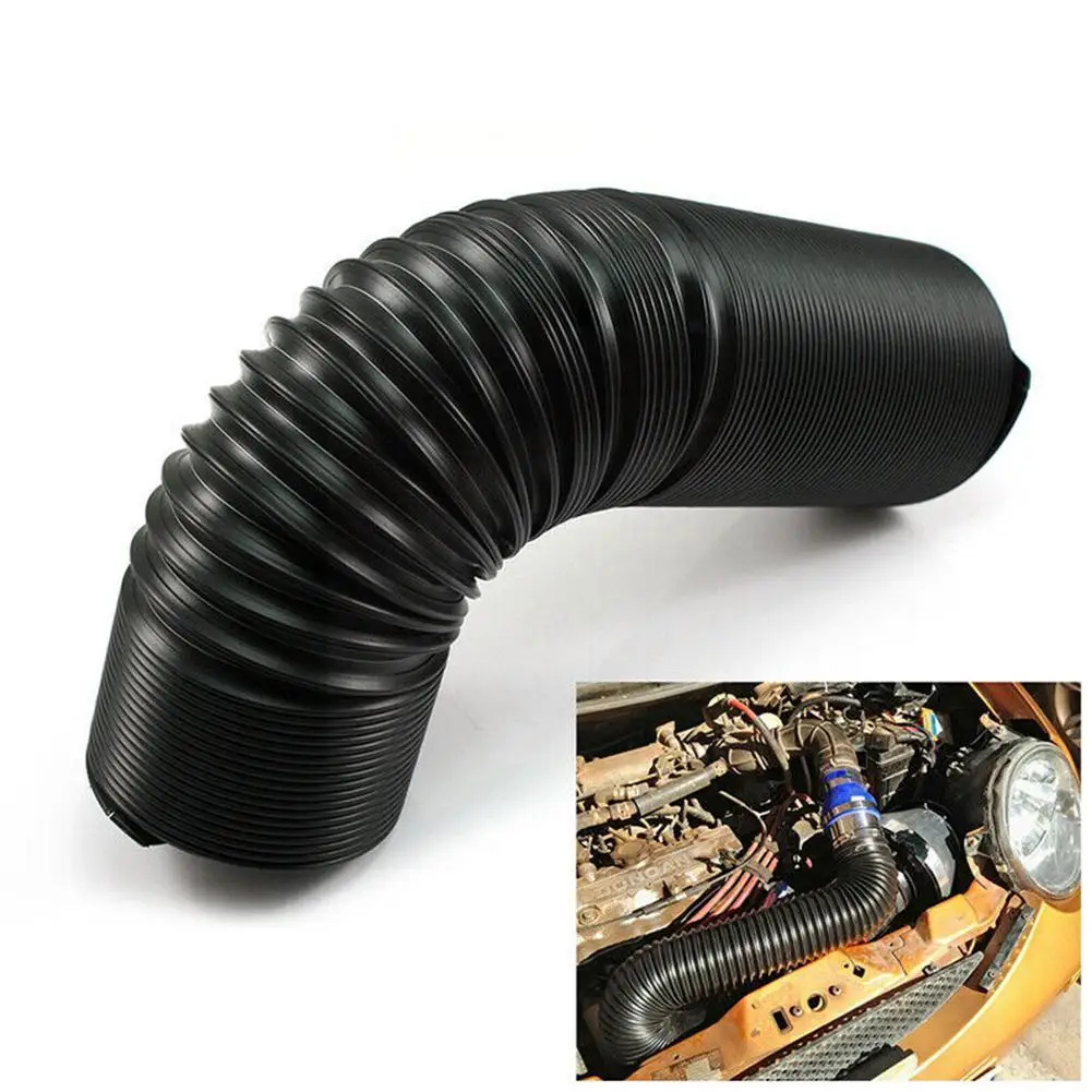 

Universal Car Cold Air Intake Tube Kit 2.5inch 3inch Pipe 76mm System Inlet Flexible 63mm Duct Air S7Q9