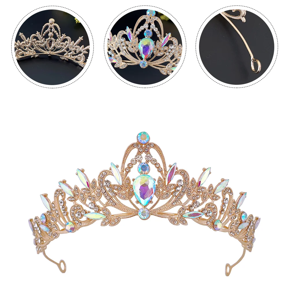 

Crown Hair Accessory Festival Headdress Tiara Women Wedding Cosplay Decor Reusable Vintage Accessories Birthday Headwear