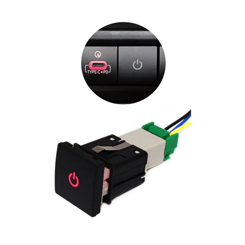 

1PC Car Red LED DRL Light Packing Radar Power On Off Camera Switch Button For Volkswagen Golf 6 Jetta 5 MK5 EOS Scirocco Polo