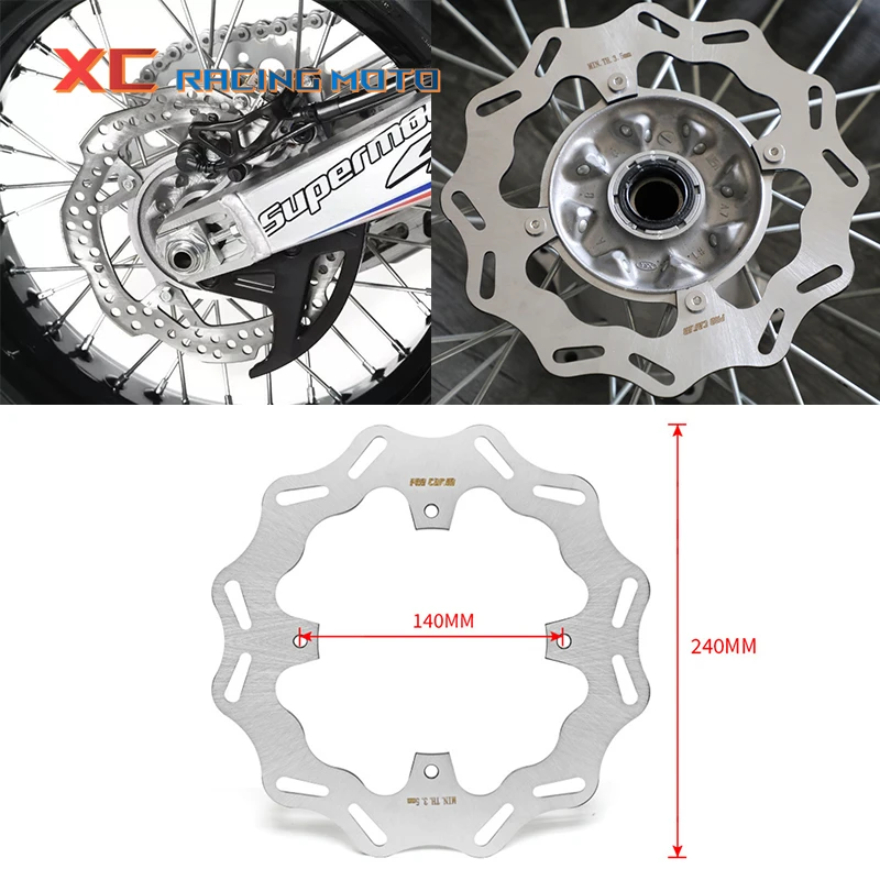 

Motorcycle 240mm Rear Brake Disc Rotor For Honda CR125 CR250 CRF250R CRF250X CRF250RX CRF450RX CRF450R CRF450X CRF450L 2002-2020