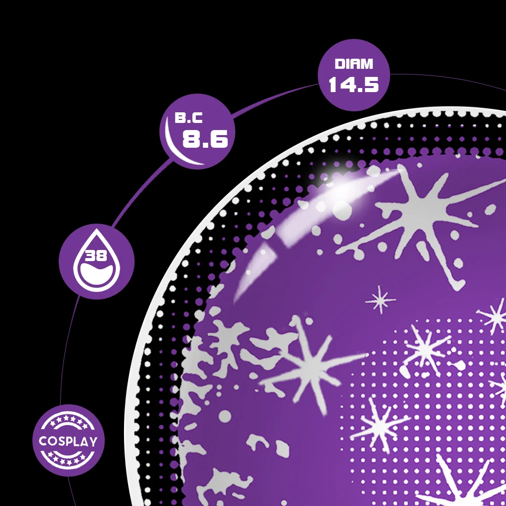 VISUASHOW Косплей Аниме контактные линзы для глаз половина года Хэллоуин маскарад