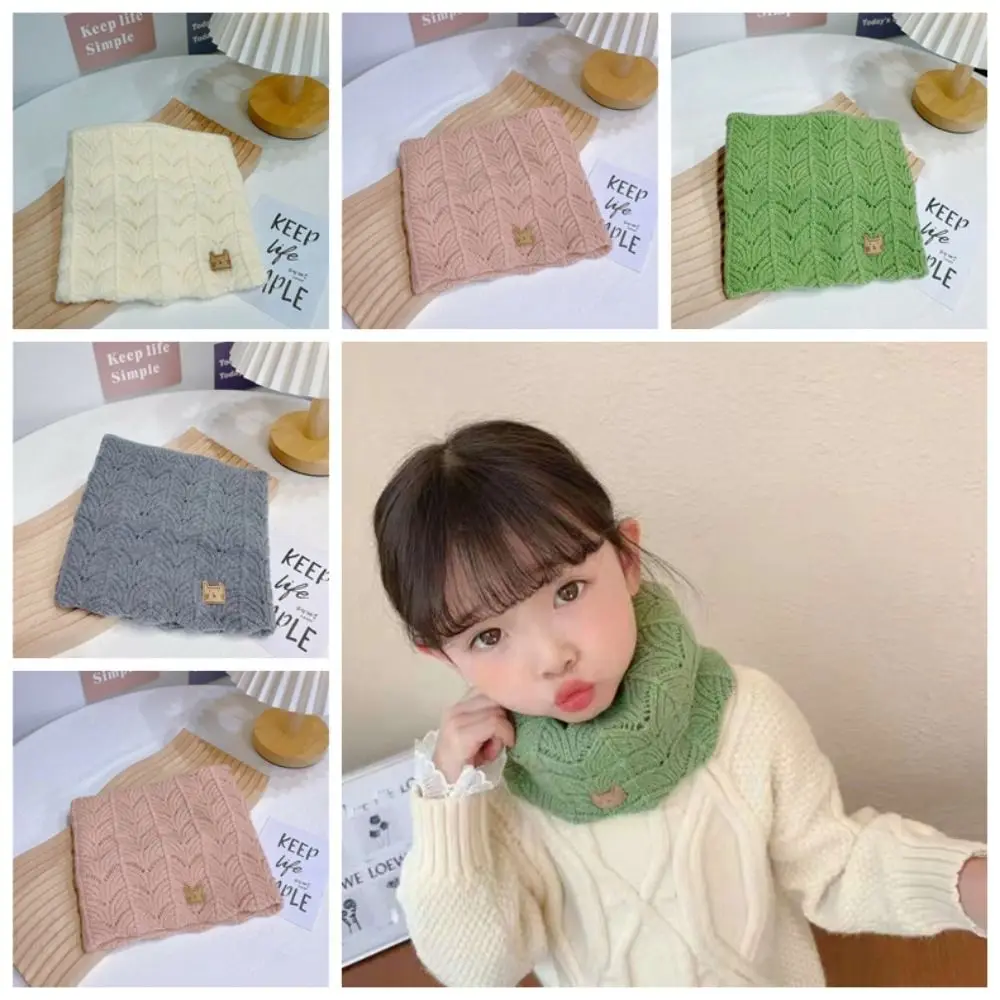 Милые вязаные детские теплые шарфы толстый эластичный шарф ветрозащитный